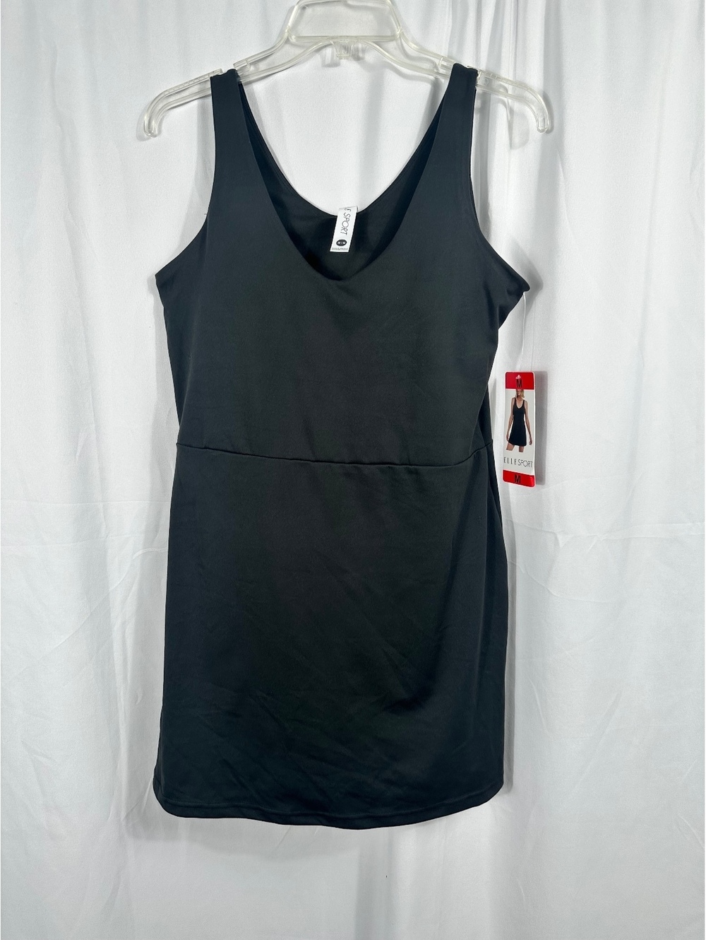 ELLE SPORT Black Sleeveless Athletic Dress Size Medium